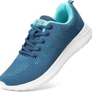 STQ Women's Walking Shoes - Navy/Teal - Size 6.5 - New